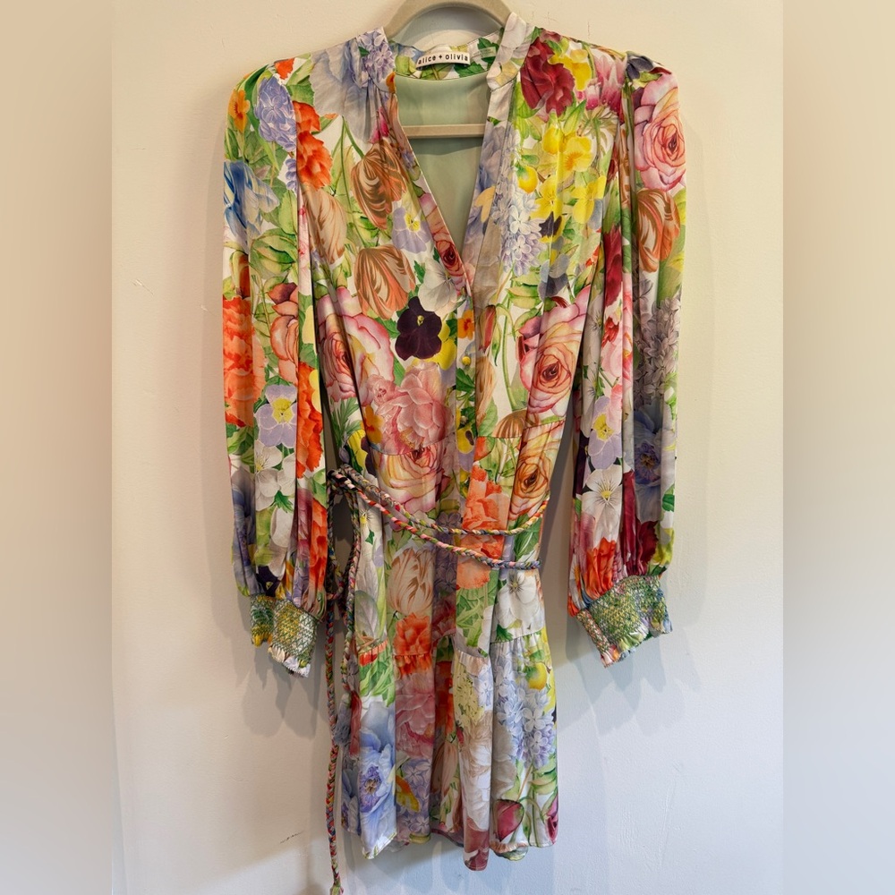 Alice + Olivia Antonette Floral Mini Dress, Size 4